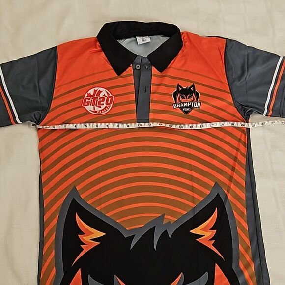 Yashi Sports Men's Brampton Wolves Jersey Orange/ Black Medium - Picture 12 of 16